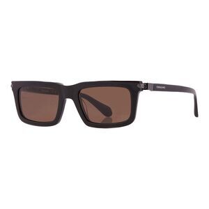 Salvatore Ferragamo Sunglasses Rectangle Full Rim, Solid Brown Frame and Brown